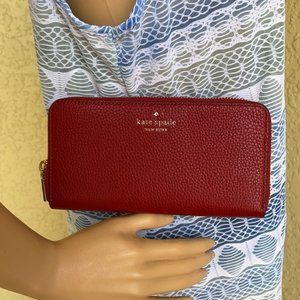 Kate Spade Leila Large Continental Wallet Red Currant